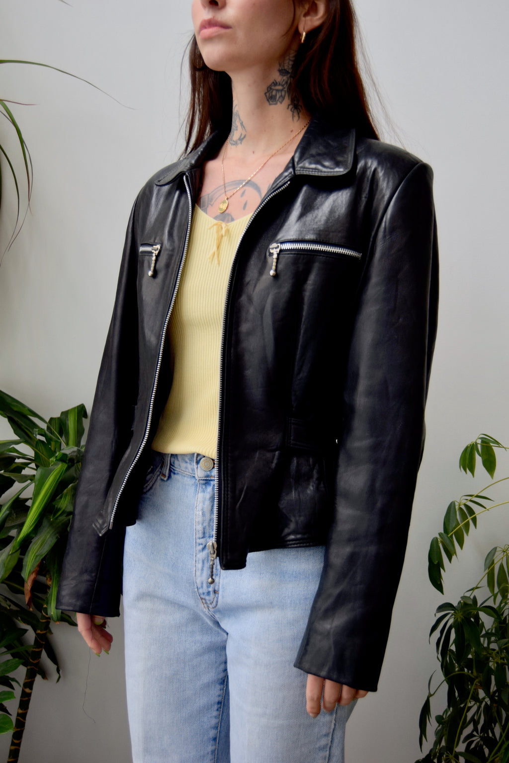 90s "Bebe" Leather Jacket