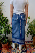 Raw Edge Denim Maxi