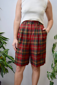 Wool Plaid Pendy Shorts