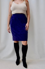 Electric Violet Suede Skirt