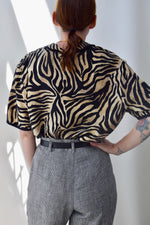 Sandy Silk Zebra Top