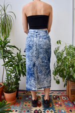 Acid Wash Denim Pencil Skirt