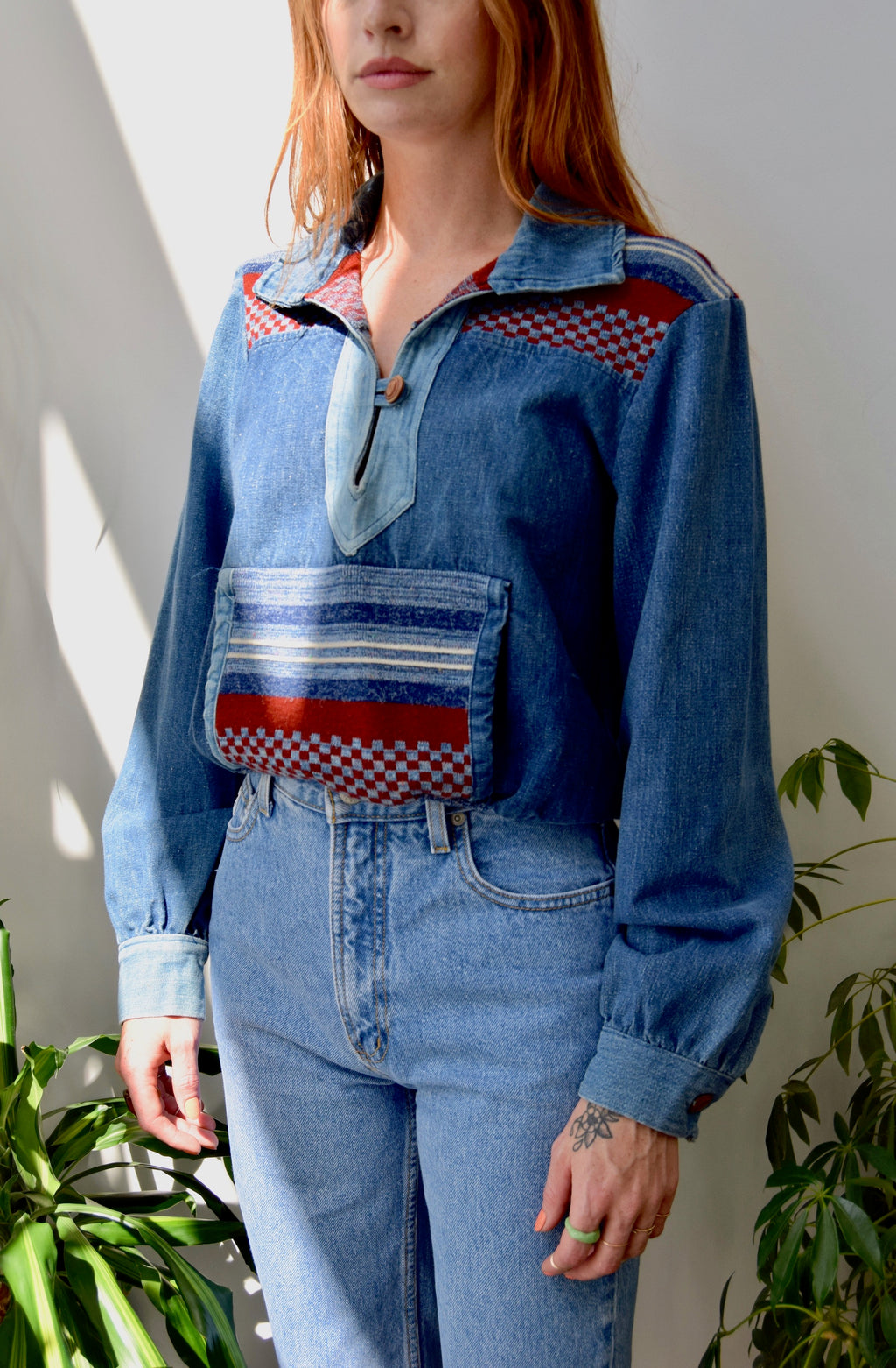 Seventies "Uptown" Denim Pullover