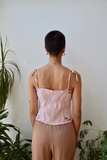 Embroidered Pink Tank Top