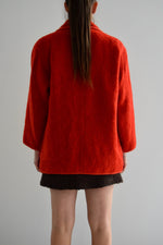 Courreges Cardinal Red Wool Coat