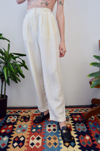 Silk & Linen Cream Pants