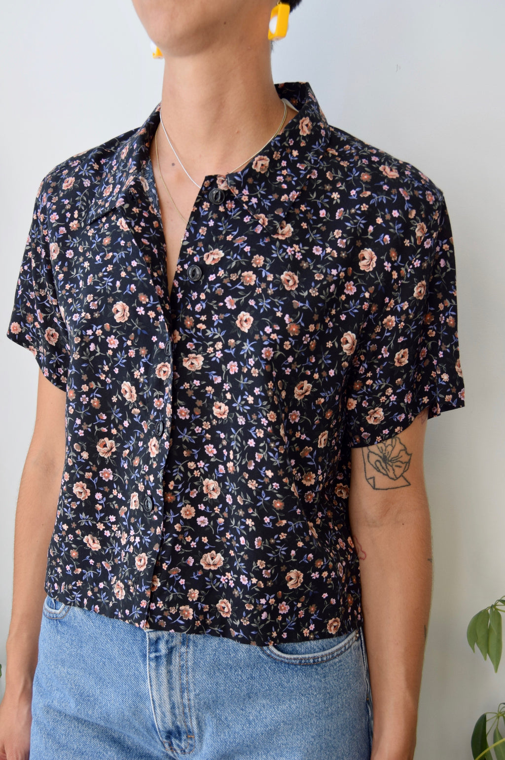 Floral Rayon Crop Top