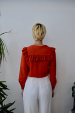 Curry Ketchup Ruffle Top
