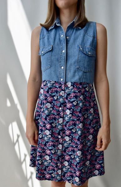 90's Denim Floral Dress – Community Thrift and Vintage 90's Denim Floral Dress – Community Thrift and Vintage