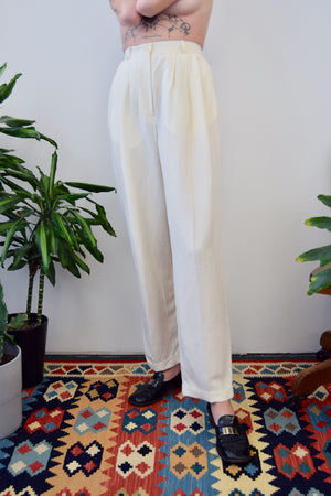 Silk & Linen Cream Pants