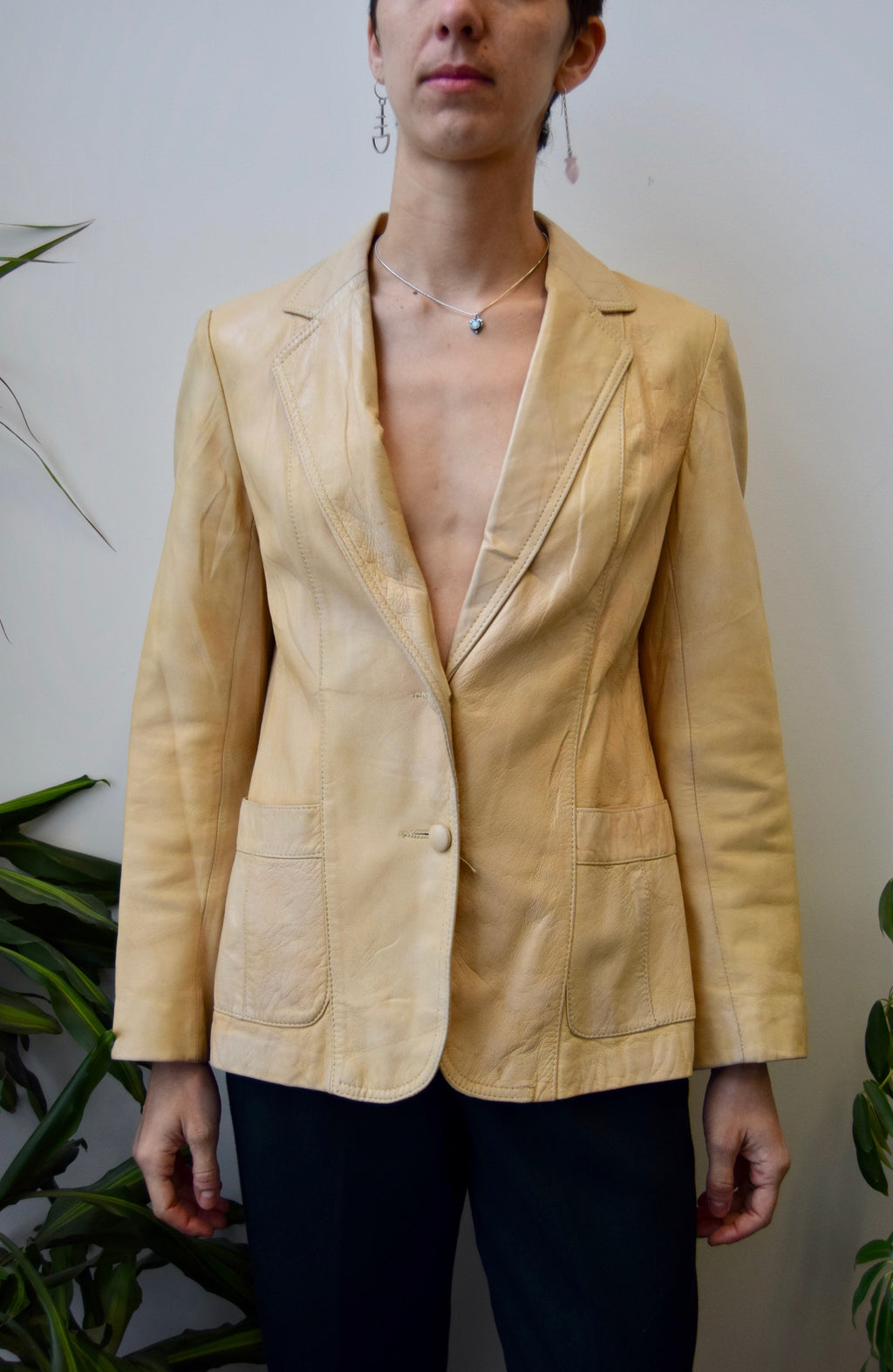 Seventies Butter Leather Blazer