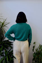 Teal Cropped Cardigan