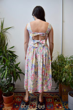 80s Impressionist Floral Dress