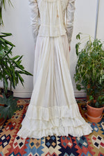 Antique White Cotton Lawn Dress Set