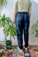 Wool Plaid Trousers