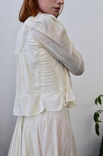 Antique White Cotton Lawn Dress Set