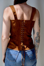 Lace Up Suede Bustier