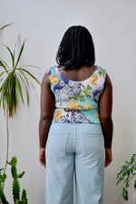 Floral Crinkle Tank