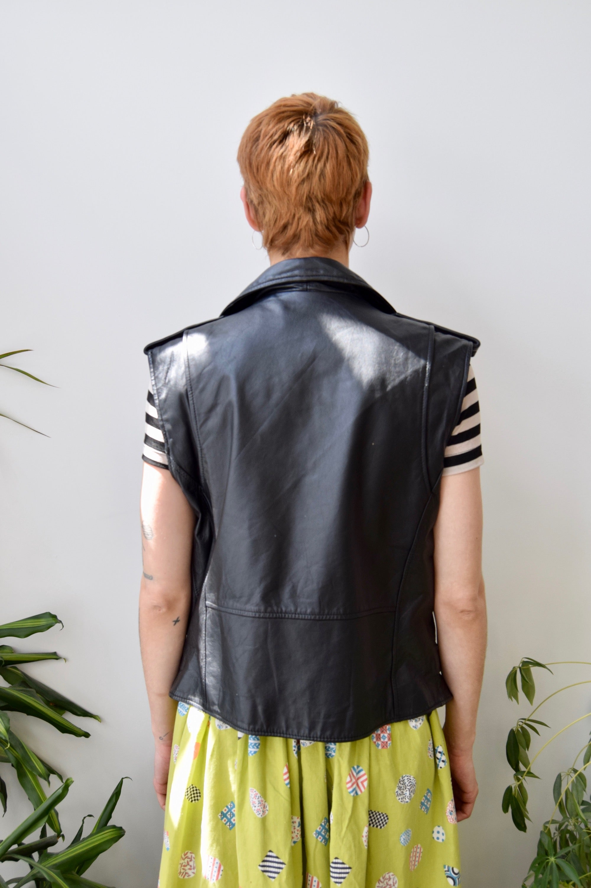 DKNY Moto Leather Vest