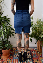 Ribbed Denim Skirt