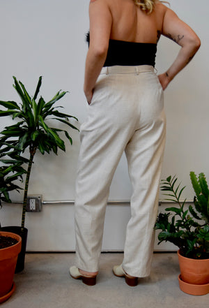 Linen Gingham Pants