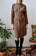 Striped Linen Blend Shirtdress