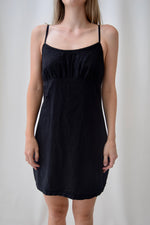 Black Linen Mini Dress