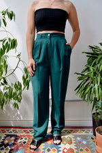 Jade Silk Trousers