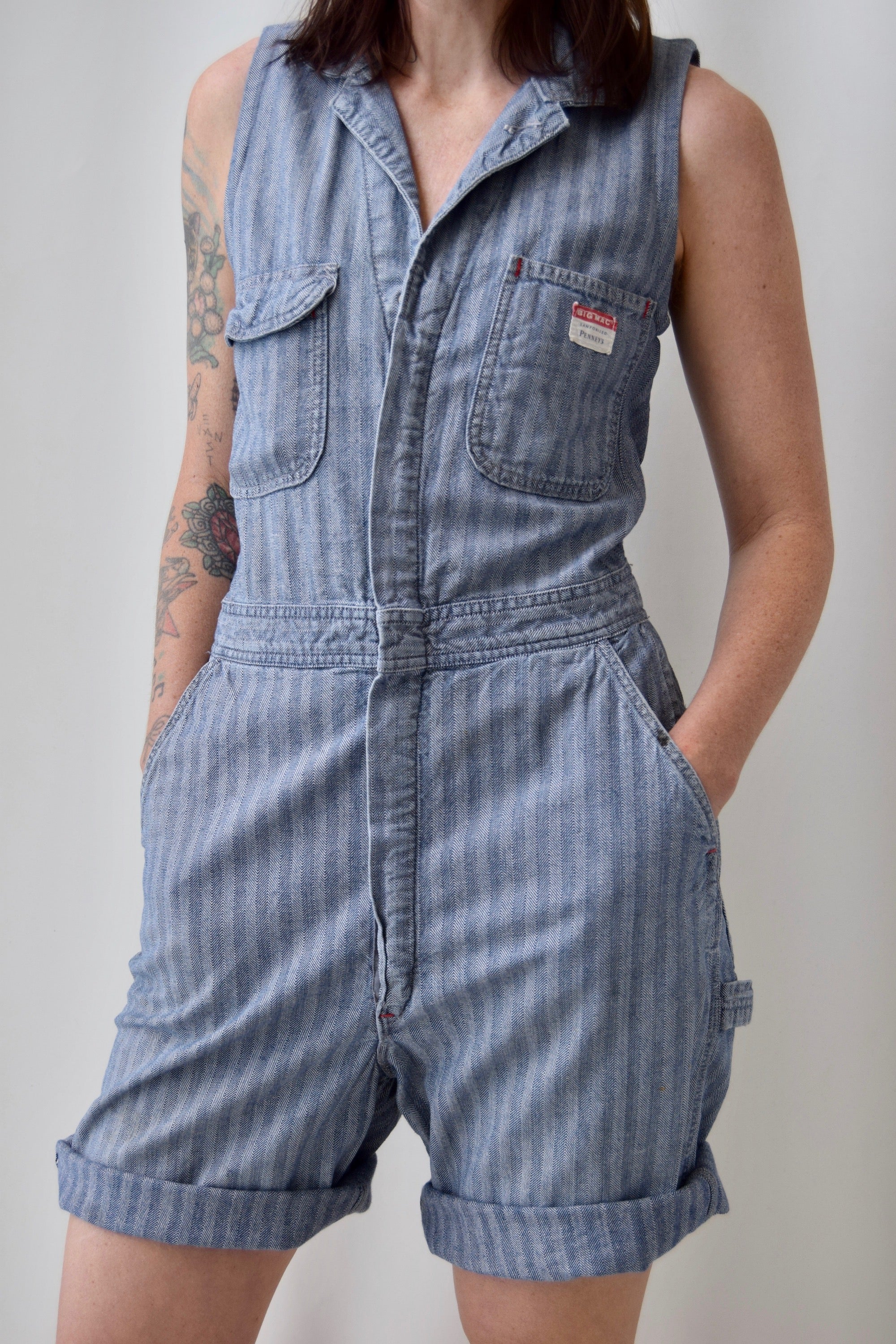 Vintage Penney's Big Mac Cut Off Sleeveless Coveralls