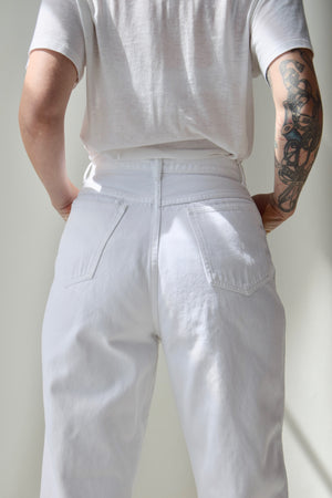 90's "Stefano" Tapered White Jeans
