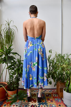 Ralph Lauren Bouquet Silk Halter Dress