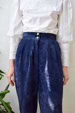 Indigo Suede Trousers