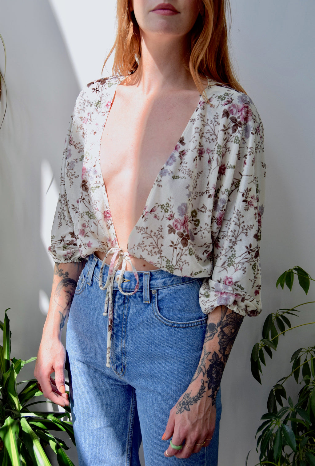 Seventies Floral Bolero Top