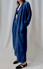 Indigo Linen Trench