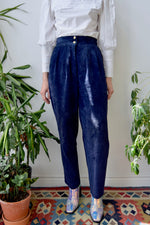 Indigo Suede Trousers