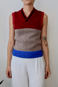 Colour Block Sweater Vest