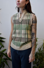 Speckled Grid Sweater Vest