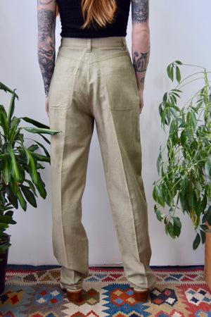 Perfect Beige Linen and Cotton Trousers