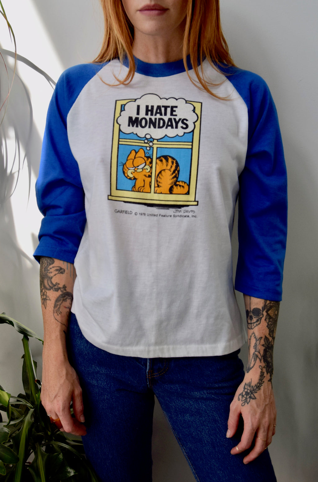 Eighties Garfield Baseball Tee