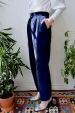 Indigo Suede Trousers