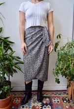 Floral Rayon Wrap Skirt