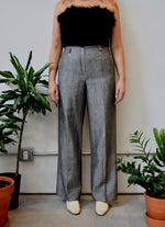 Sharkskin Wool & Linen Trousers