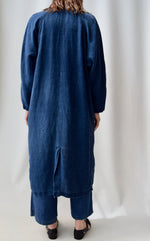 Indigo Linen Trench