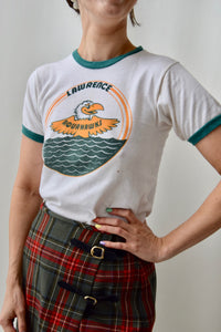 Eighties "Champion" Aquahawks Ringer Tee