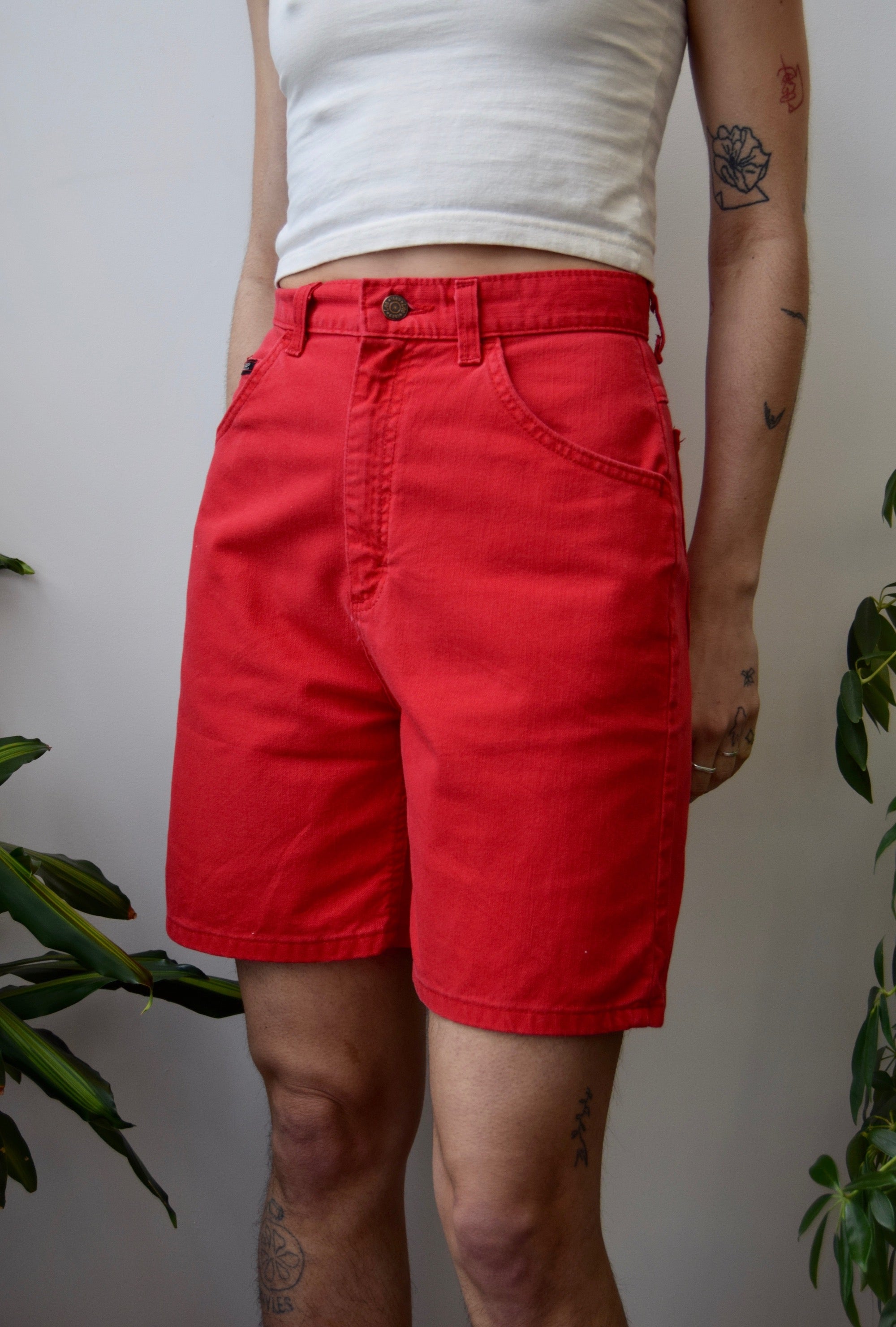 Cherry Cotton Shorts