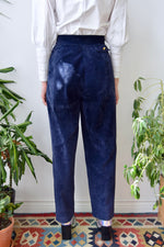 Indigo Suede Trousers