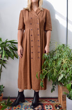 Double Breasted Linen Dress