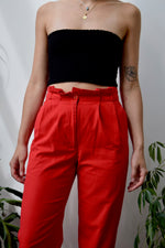Red Cotton "Brass Plum Nordstom" Trousers