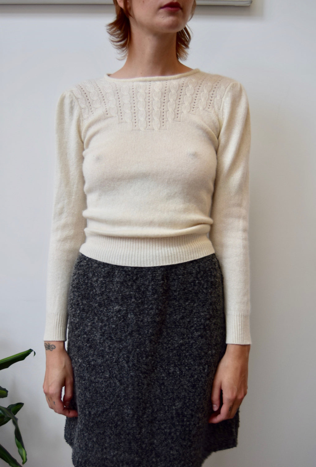 Cashmere Puff Sleeve Sweater