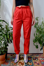 Red Cotton "Brass Plum Nordstom" Trousers